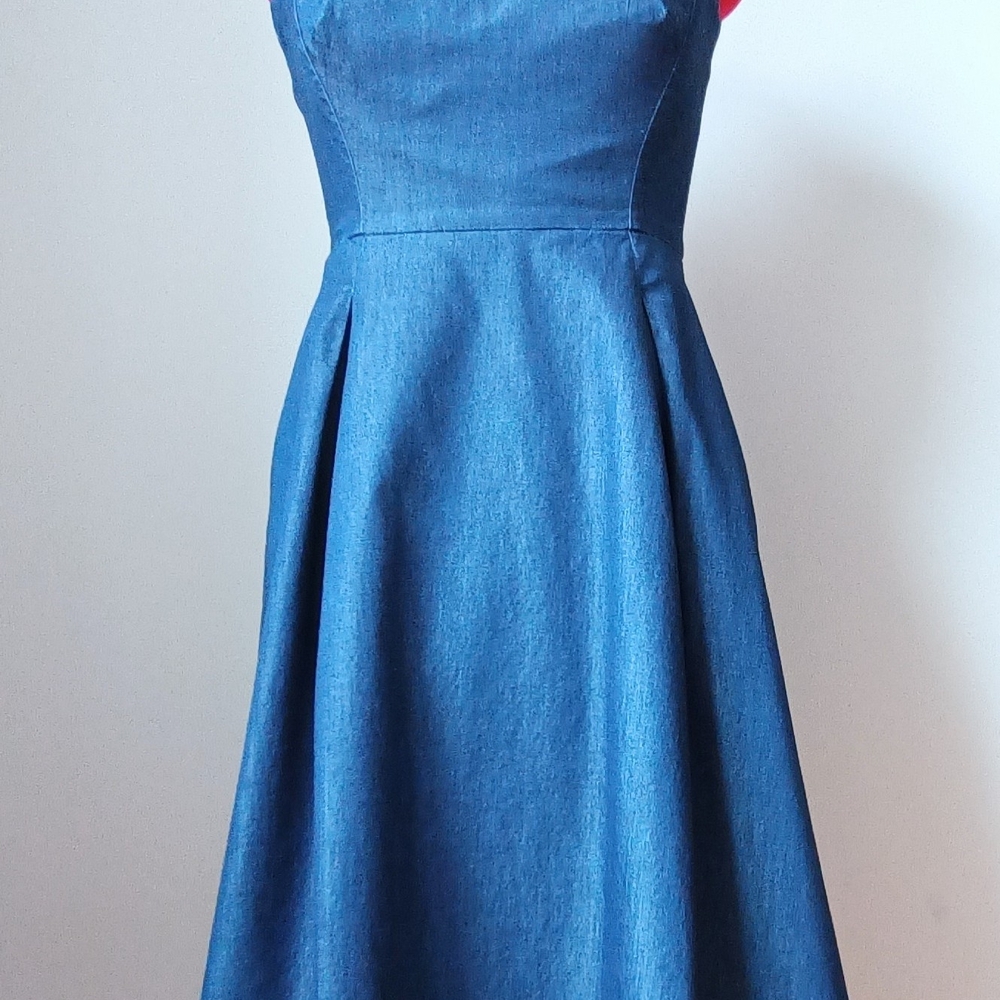 White House Black Market Blue Midi Dress